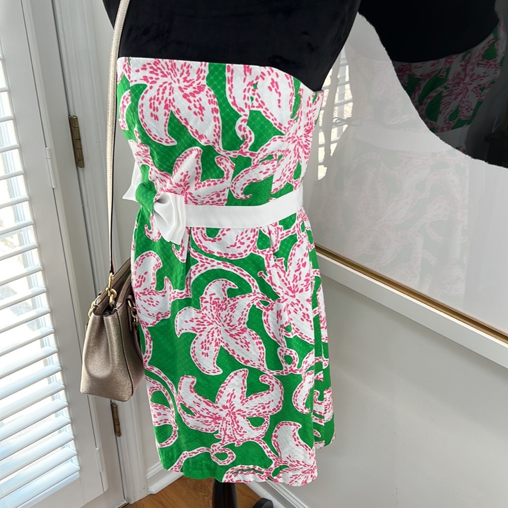 Lilly Pulitzer Amberly Starfish Bow Dress, Size 8 - Picture 2 of 13